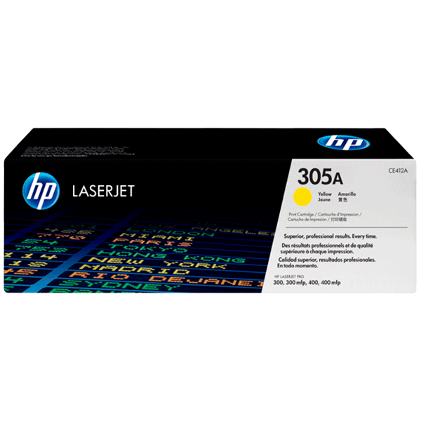 Tóner Hp 305A (CE412A) Yellow 2,600 Pag LaserJet Color M351A