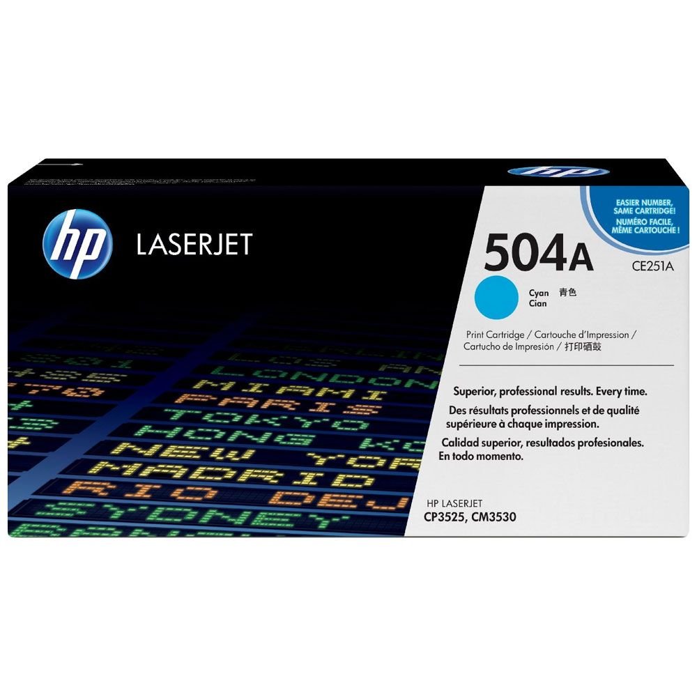 Toner Hp 504A (CE251A) Cyan 7,000 Pag LaserJet Color CM3530
