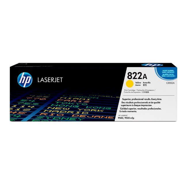 Tóner Hp 822A (C8552A) Yellow 25,000 Pag LaserJet 9500