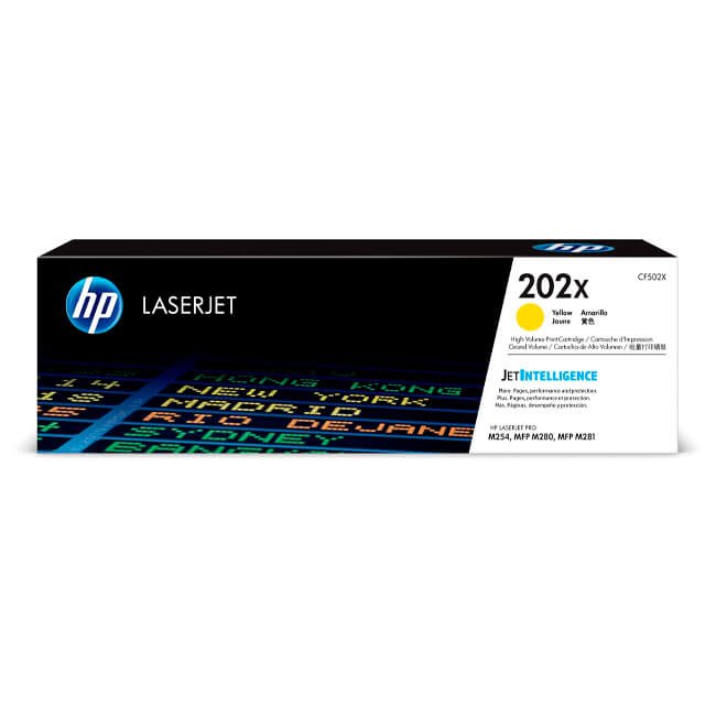 Toner Hp 202X CF502X Yellow Color LaserJet Pro MFP M281fdw