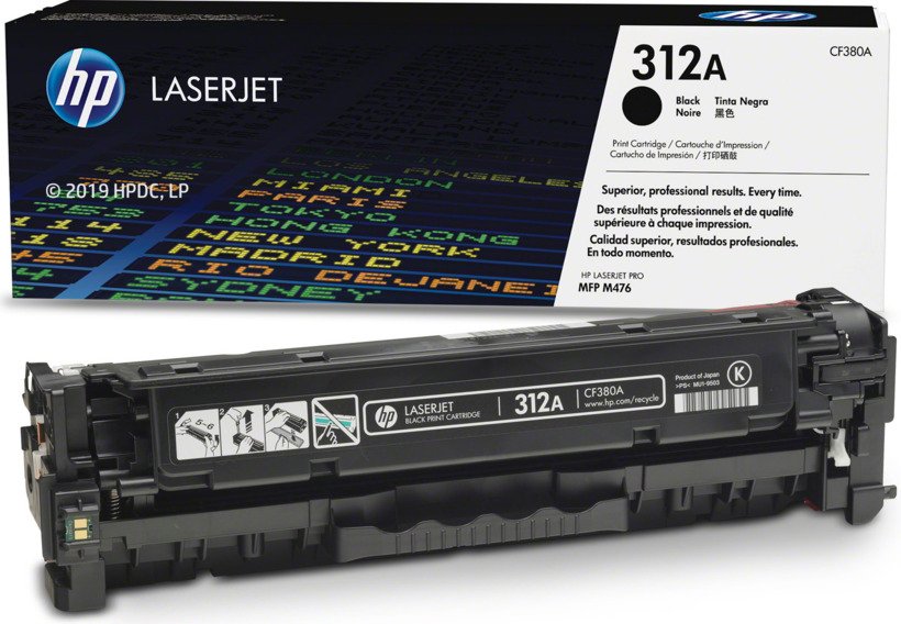 Toner Hp 312A (CF380A) Negro 2,400 Pag LaserJet Pro 400 color