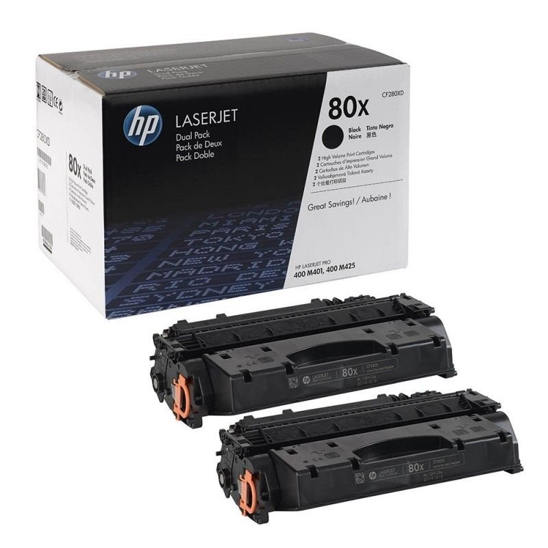 Toner Hp 80XD (CF280XD) Dual Pack 6,900 Pag LaserJet Pro 400 MFP M425dn