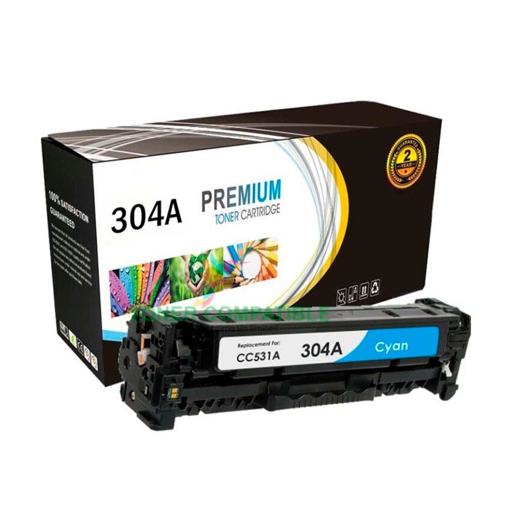 Tóner HP 304A Cyan Compatible CC531A para LaserJet CP2025 y CM2320