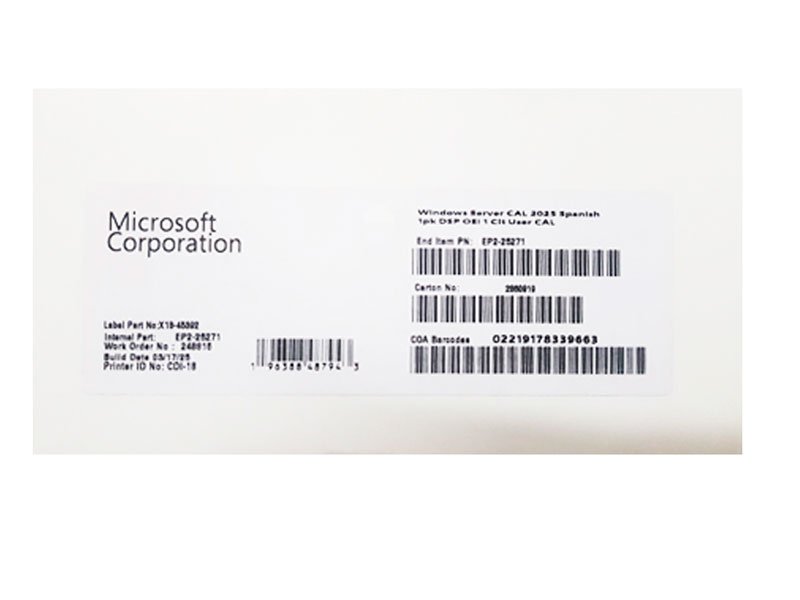 WINDOWS MICROSOFT SERVER CAL 2025 1PK EP2-25271