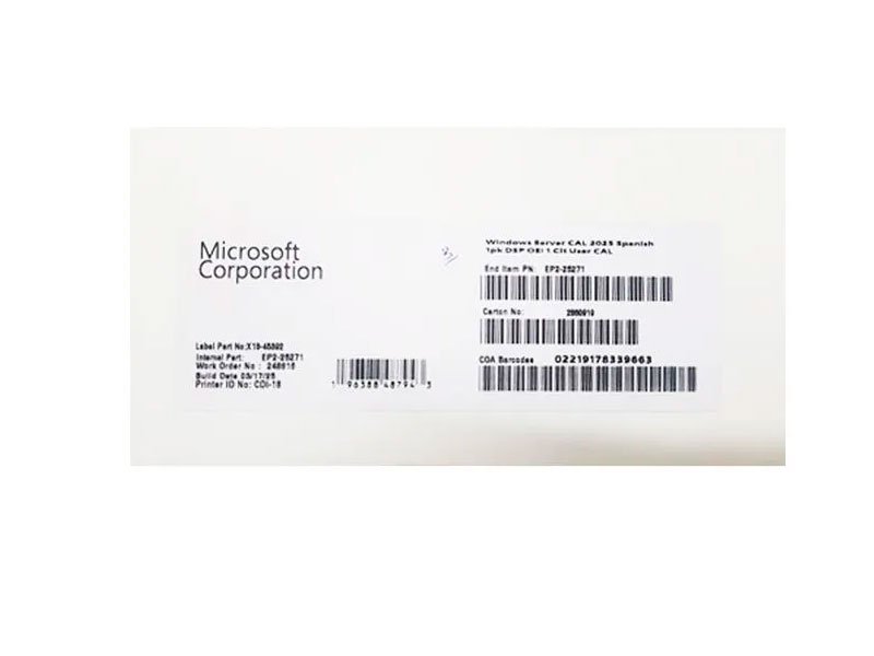 WINDOWS MICROSOFT SERVER STD 2025 64BIT SP EP2-25197