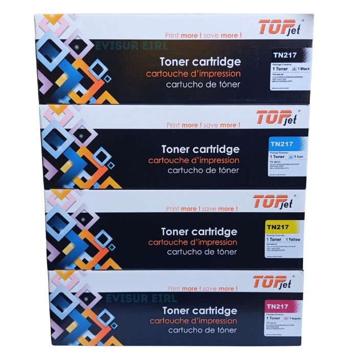 KIT TONER COMPATIBLE BROTHER TN-217 (CMYK)