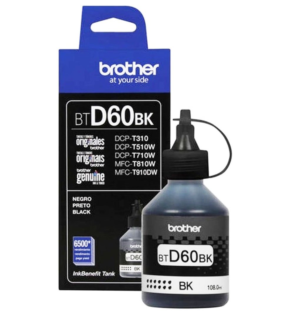 Botella de Tinta Brother BTD-60BK Negro 108ML