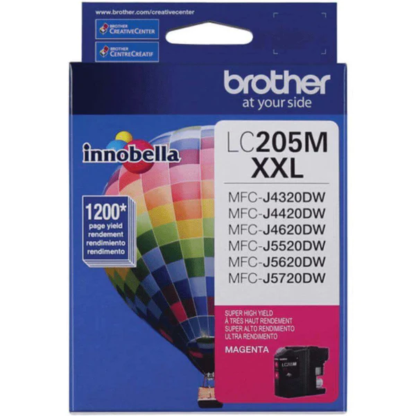 Tinta Brother LC-205M Magenta 1,200 paginas