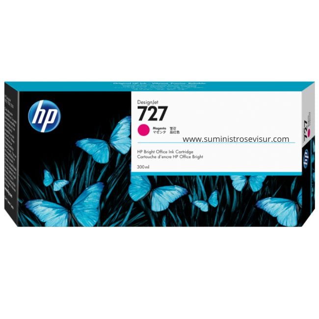 TINTA HP 727 F9J77A MAGENTA 300ML ORIGINAL