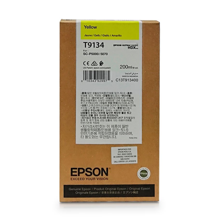 Tinta Epson T913400 Yellow (200ML)