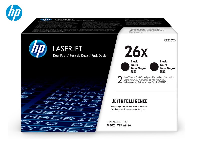 Toner Hp 26XD (CF226XD) Negro Dual Pack LaserJet Pro M402dn