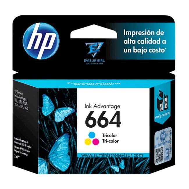 TINTA HP 664 TRICOLOR F6V28AL ORIGINAL